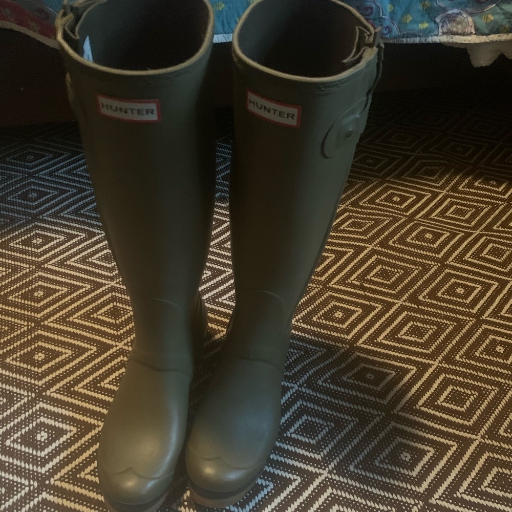 Green hunter boots